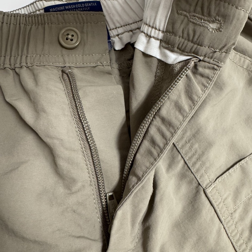 AFTCO Boys Original Fishing Shorts Beige Gray Cargo Size 26 - 10/12 Years - Picture 5 of 7